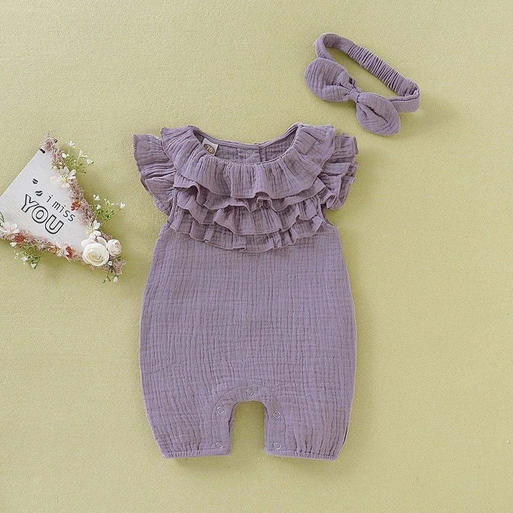 Frilled Jumpsuit & Headband