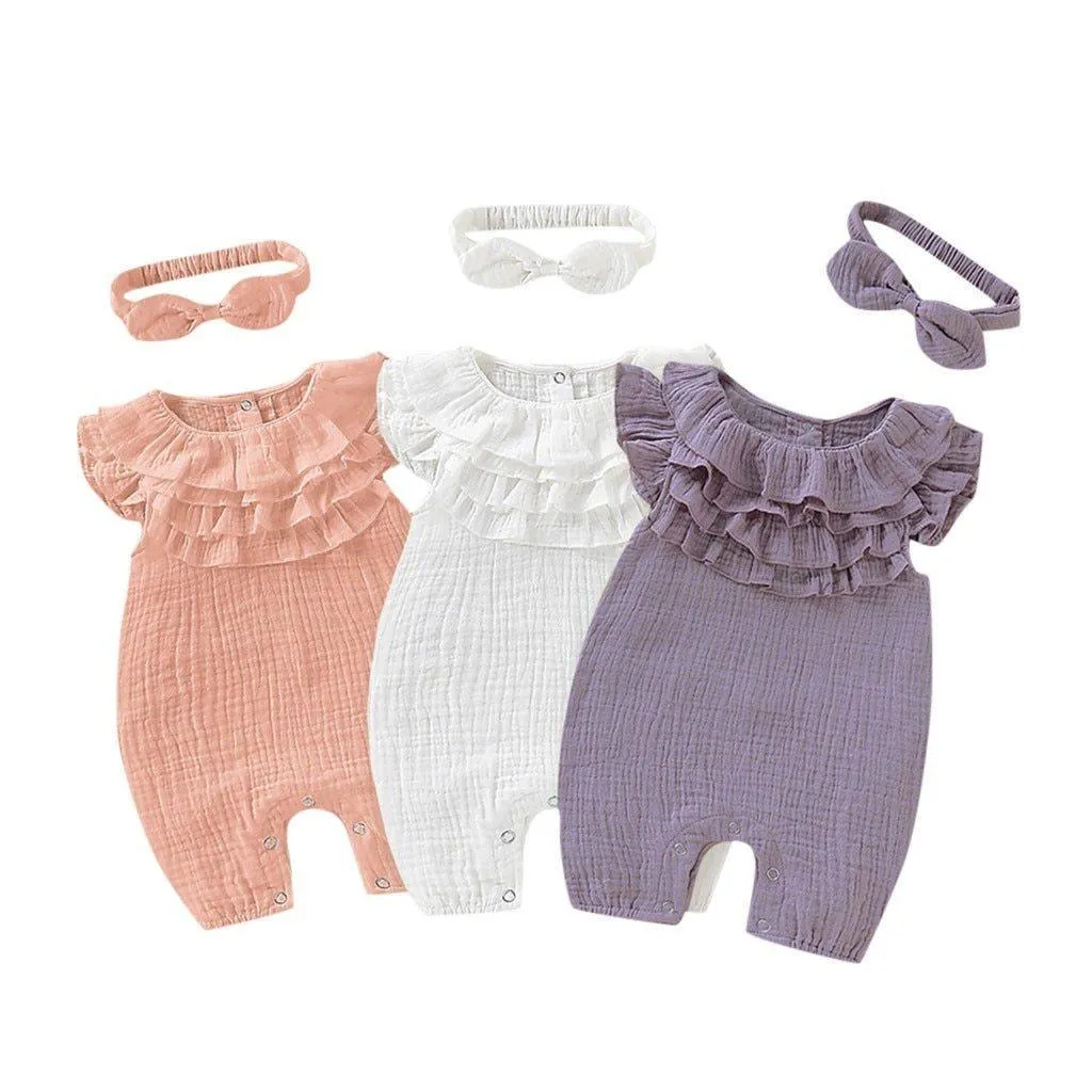 Frilled Jumpsuit & Headband