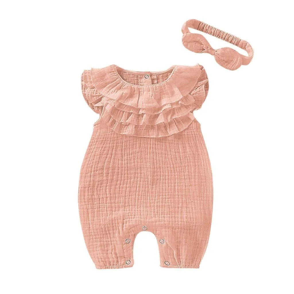 Frilled Jumpsuit & Headband