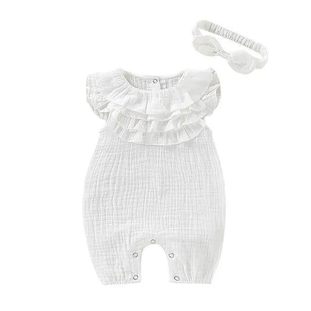 Frilled Jumpsuit & Headband