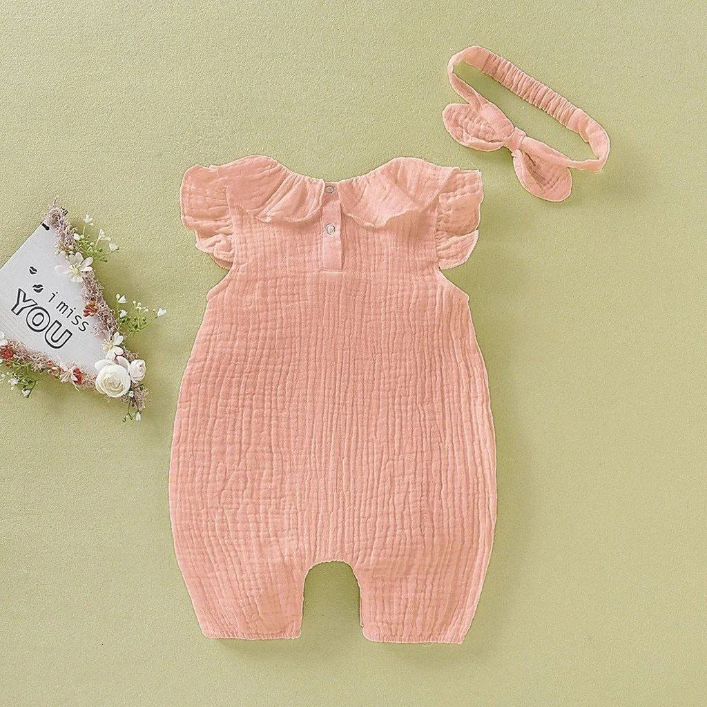 Frilled Jumpsuit & Headband