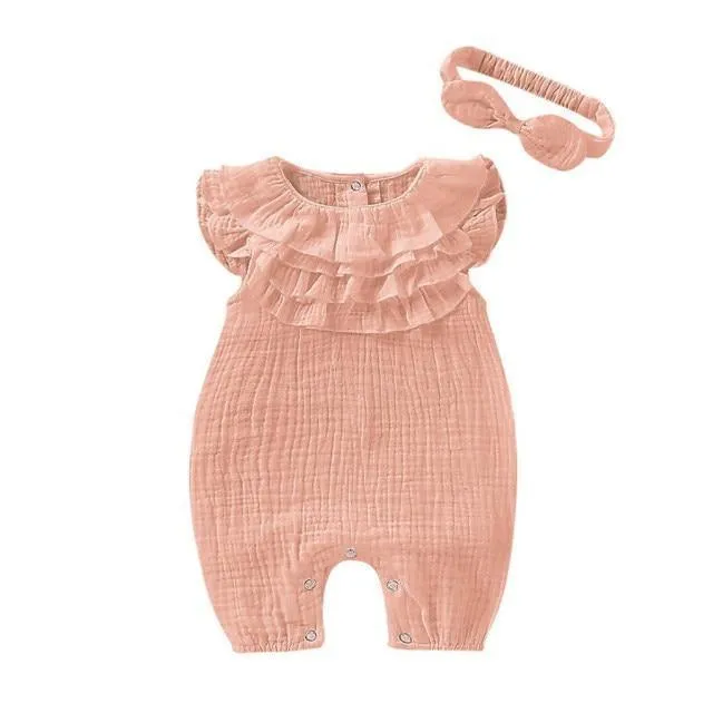 Frilled Jumpsuit & Headband
