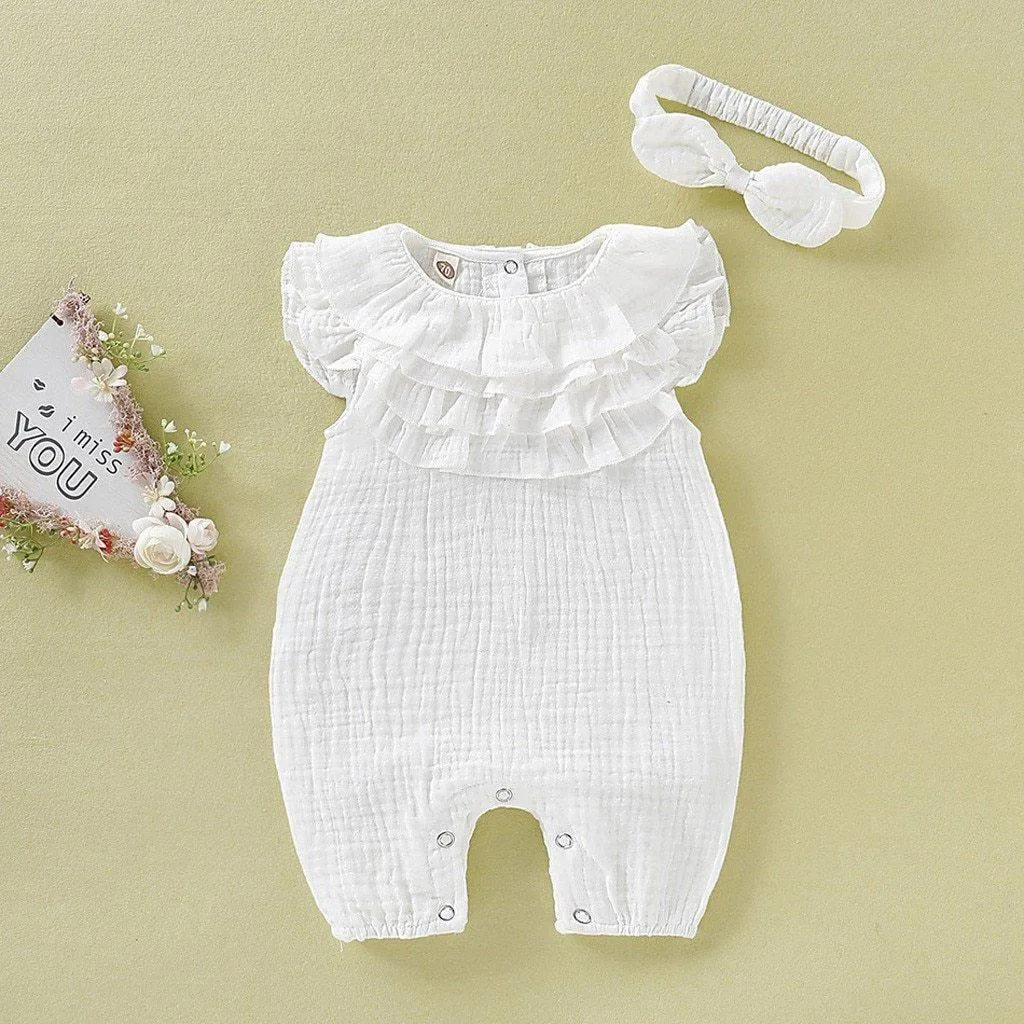 Frilled Jumpsuit & Headband