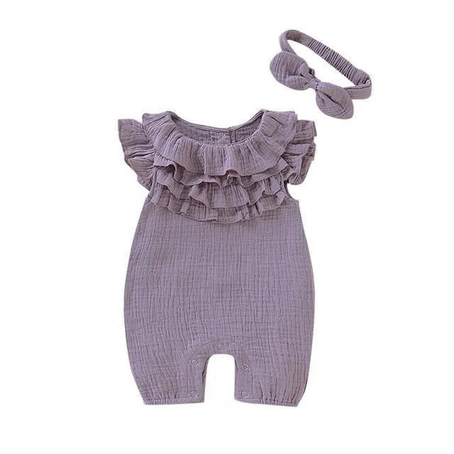 Frilled Jumpsuit & Headband