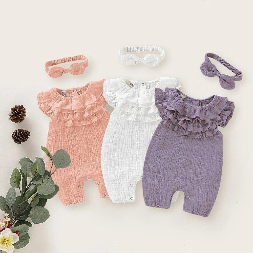 Frilled Jumpsuit & Headband