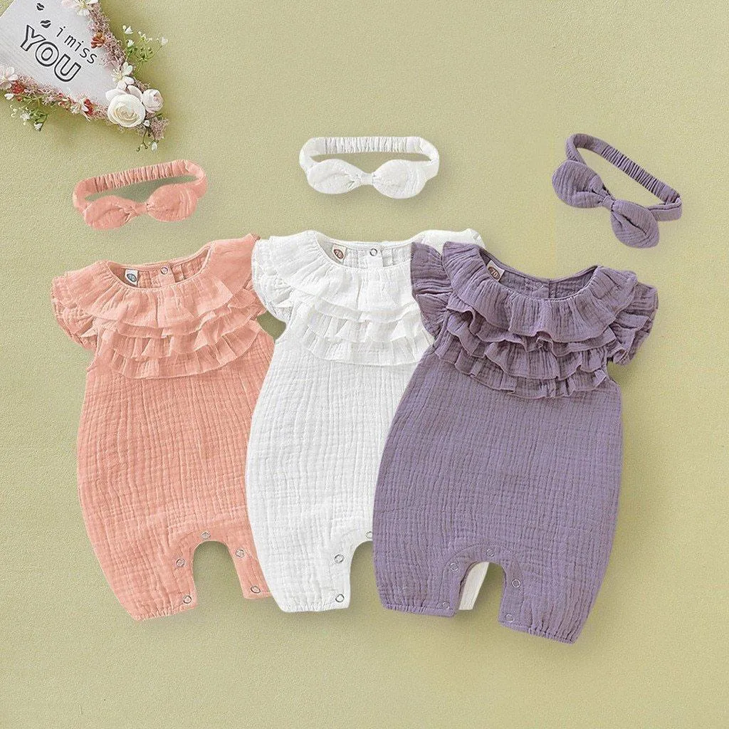 Frilled Jumpsuit & Headband