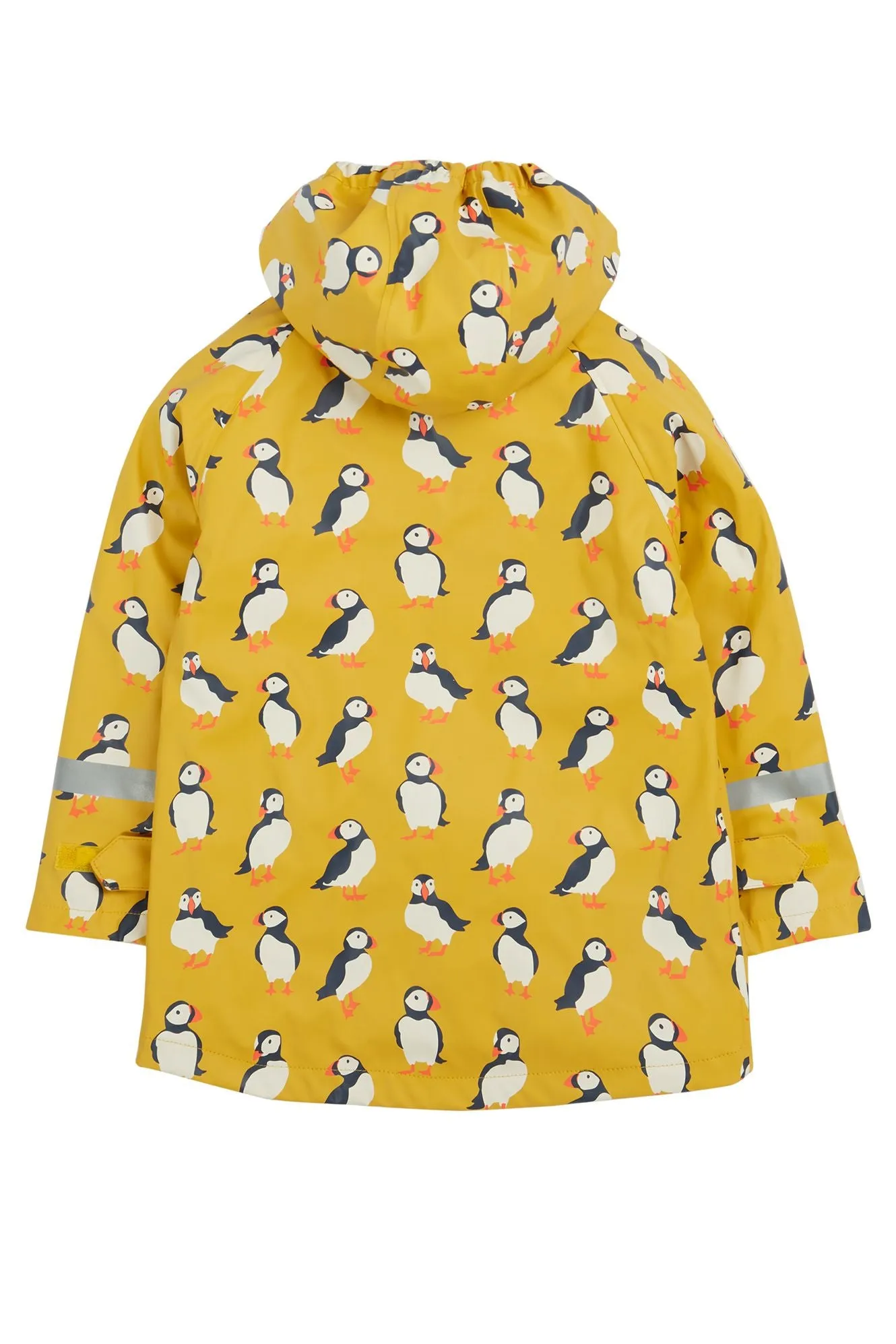 Frugi Puddle Buster Raincoat Yellow Puffins