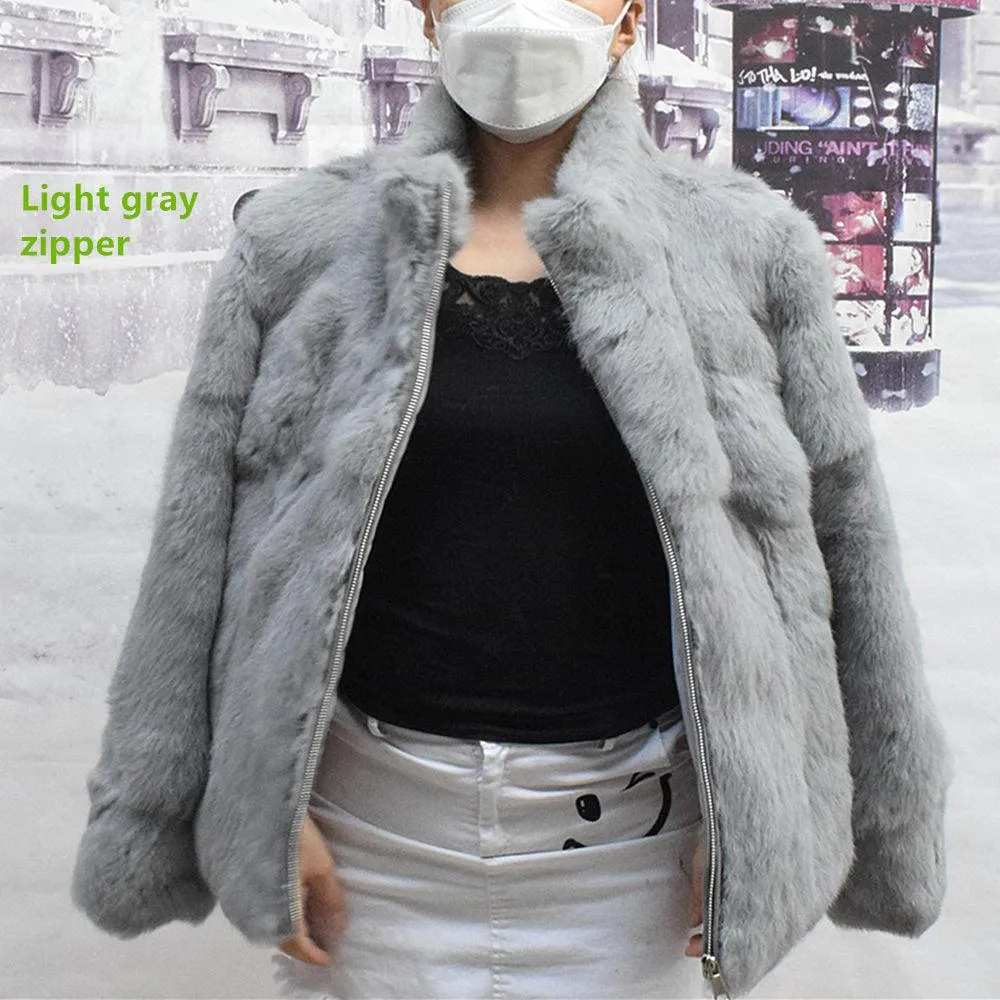 Fur Coat Stand CollarReal Fur Coat