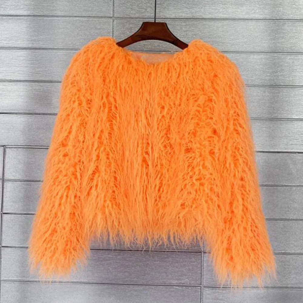 Fur Coats Women Autumn Winter Top Fashion Pink Faux Fur Coat Elegant Thick Warm Faux Fur Jackets for Women 2025