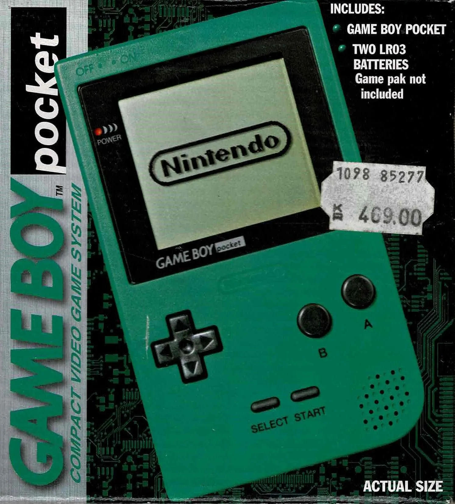 Gameboy Pocket i æske (Grøn)