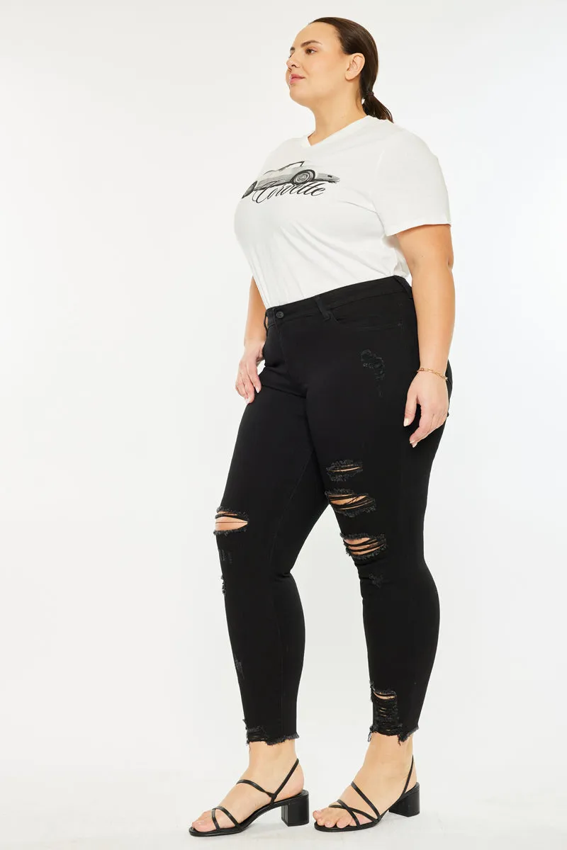 Genesis Mid Rise Ankle Skinny Jeans (Plus Size)