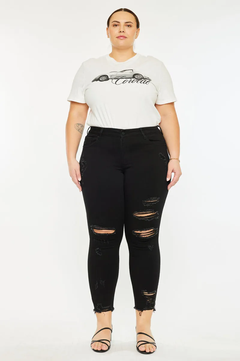 Genesis Mid Rise Ankle Skinny Jeans (Plus Size)