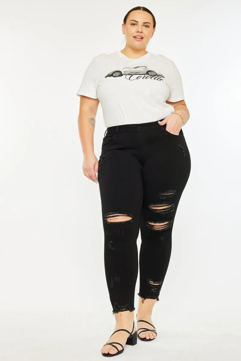 Genesis Mid Rise Ankle Skinny Jeans (Plus Size)