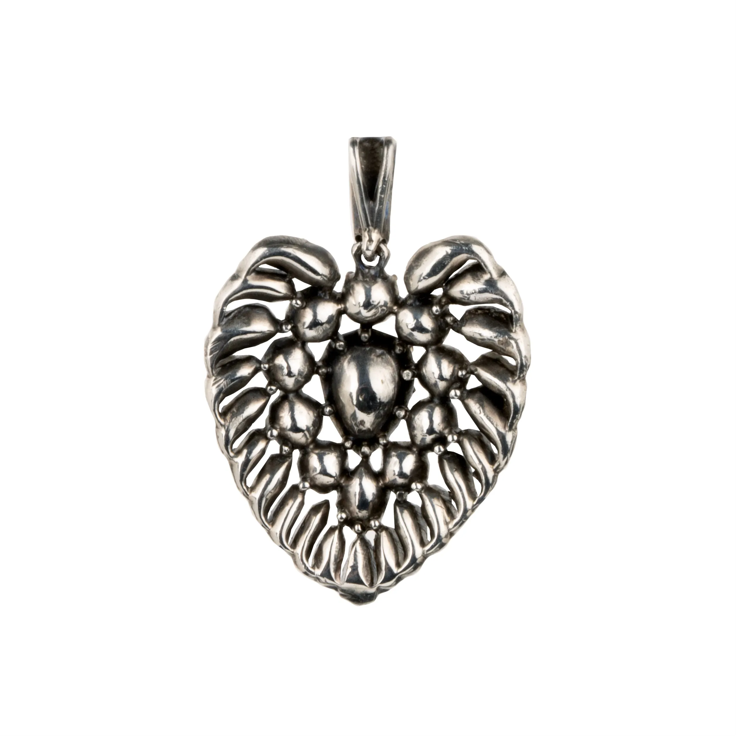Georgian Era Yellow Diamond Heart Necklace