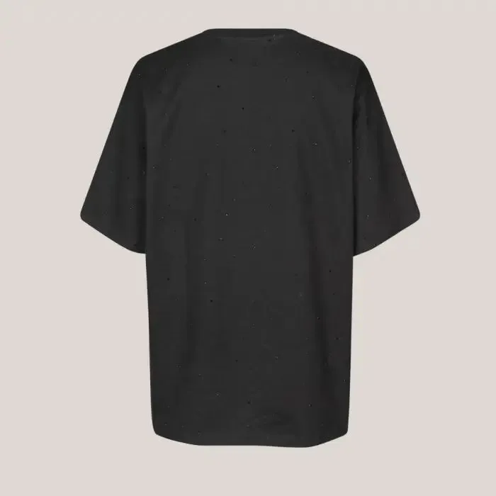 Ghita Glitter Tee - Black
