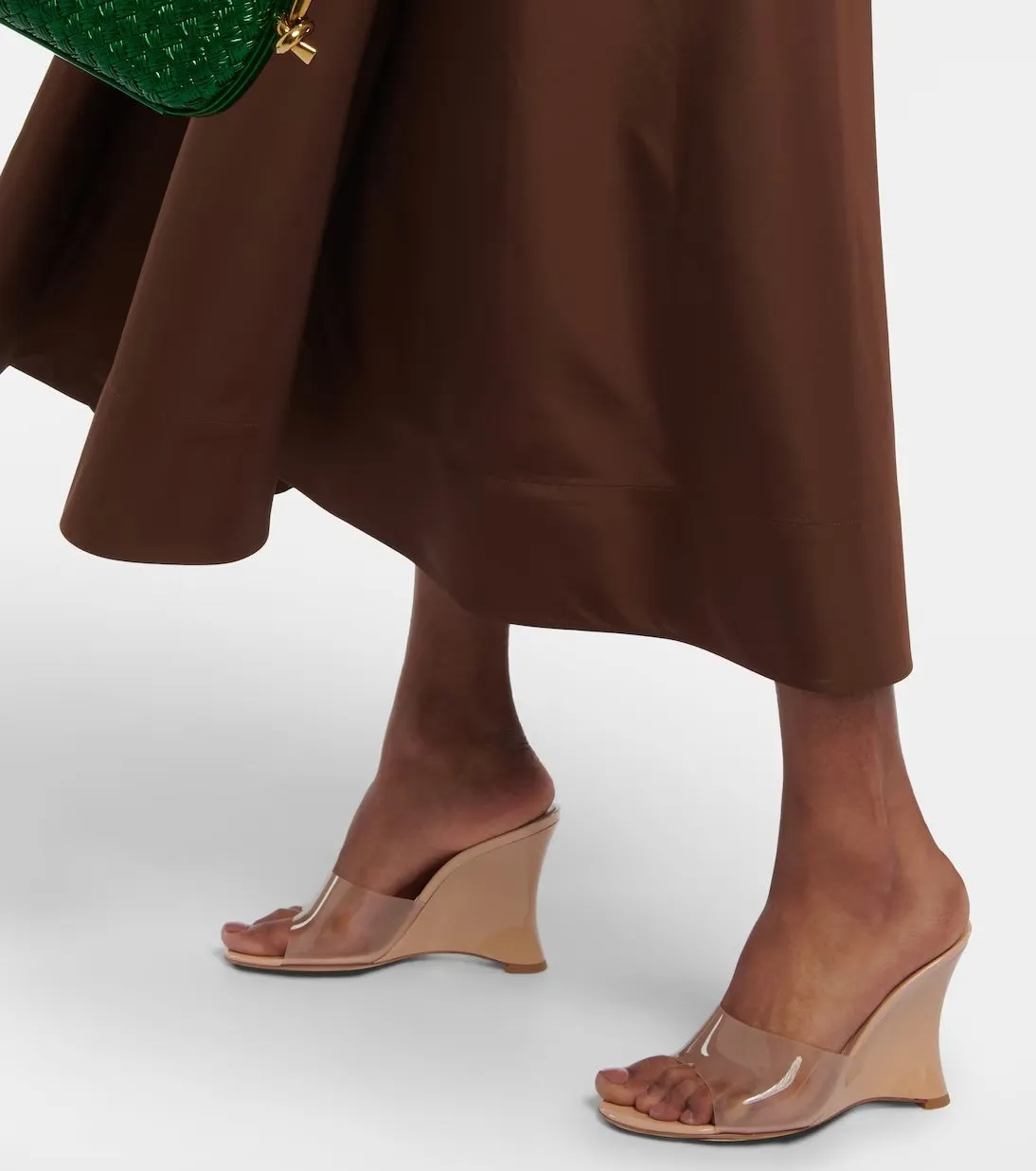 GIANVITO ROSSI FUTURA WEDGE HEEL SANDAL MULES