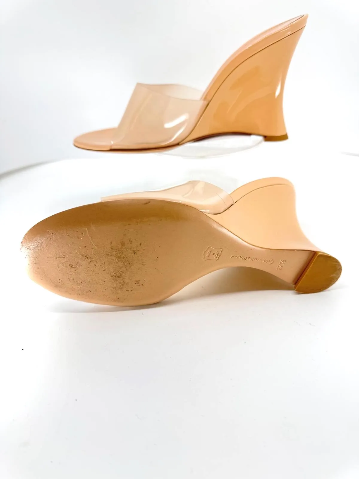GIANVITO ROSSI FUTURA WEDGE HEEL SANDAL MULES