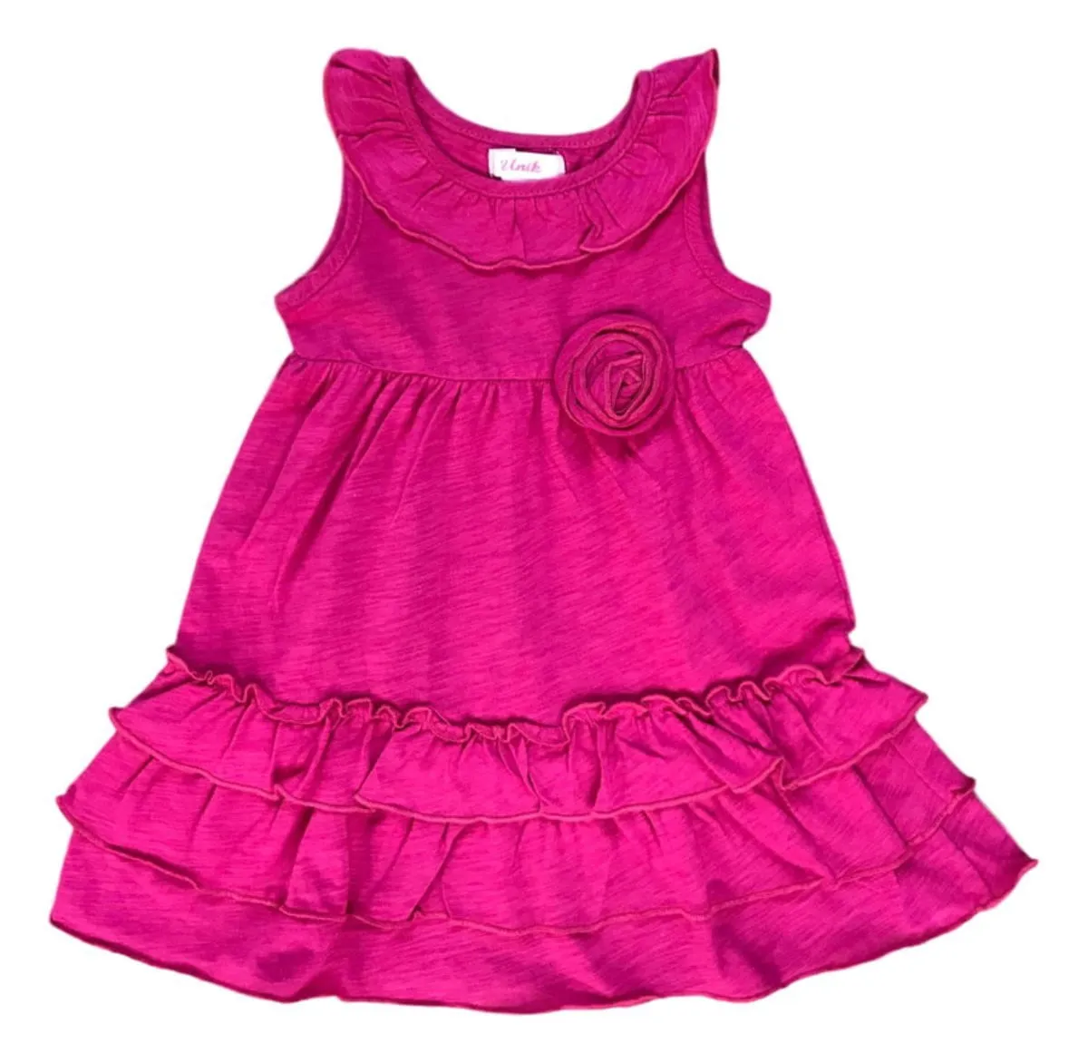 Girl Ruffle Dress with Flower 2-8
