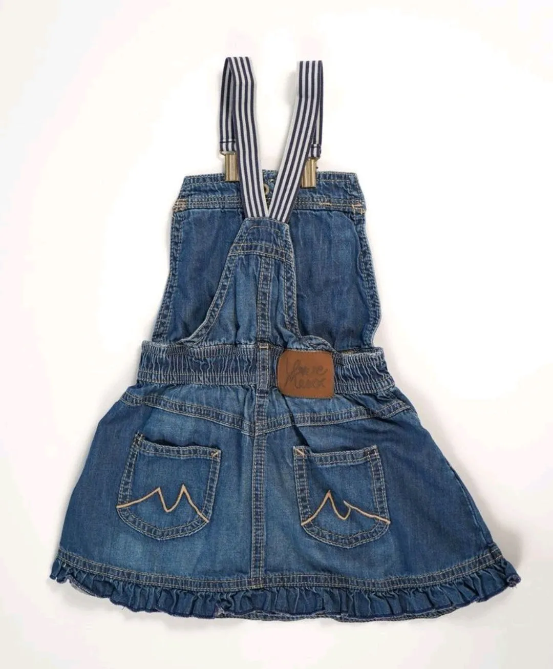 GIRL SIZE 2 YEARS - MEXX, Soft Chambray, Denim Overall Dress EUC B13