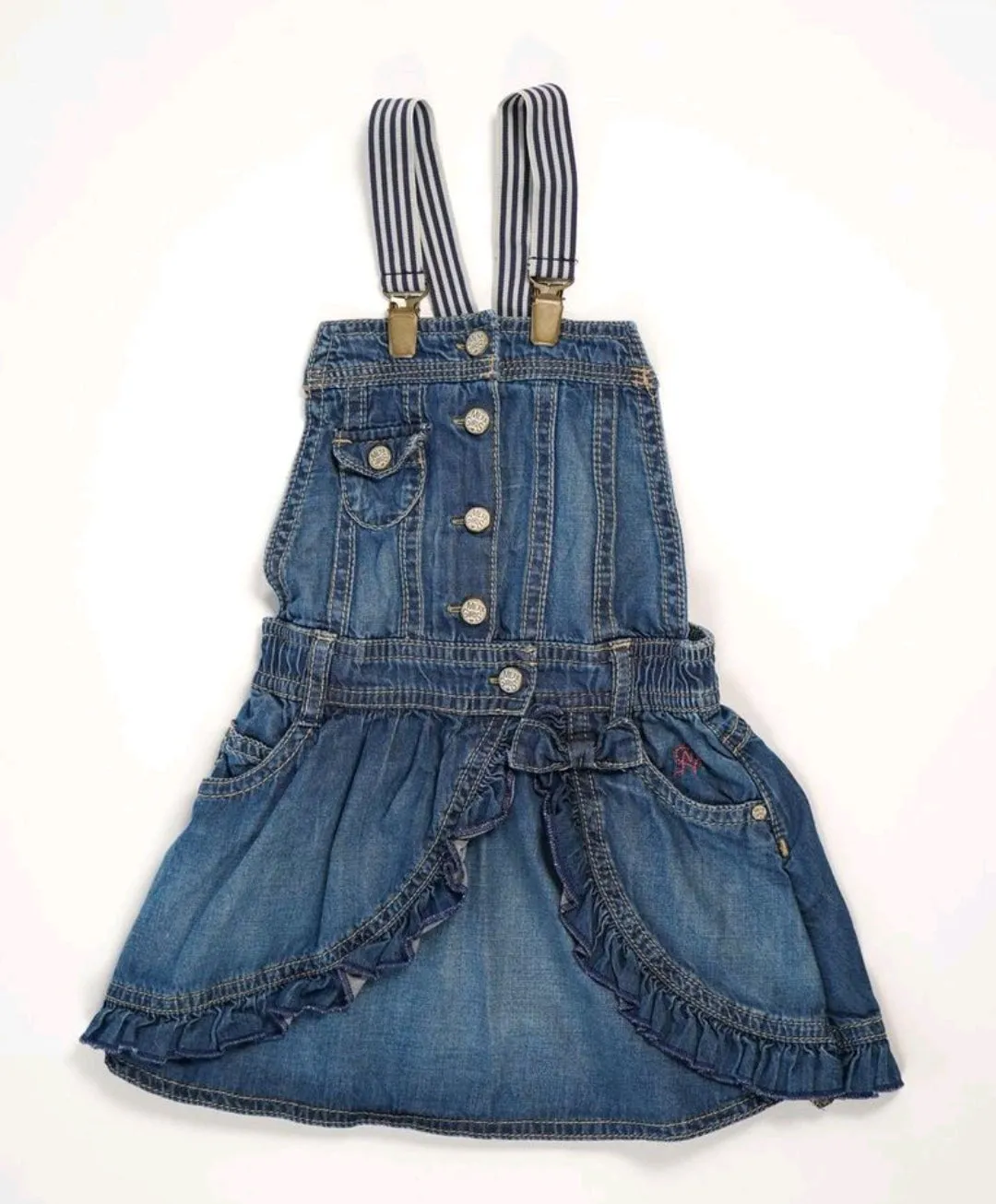 GIRL SIZE 2 YEARS - MEXX, Soft Chambray, Denim Overall Dress EUC B13