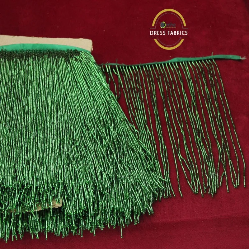 Glass Beaded Fringing 25cm.