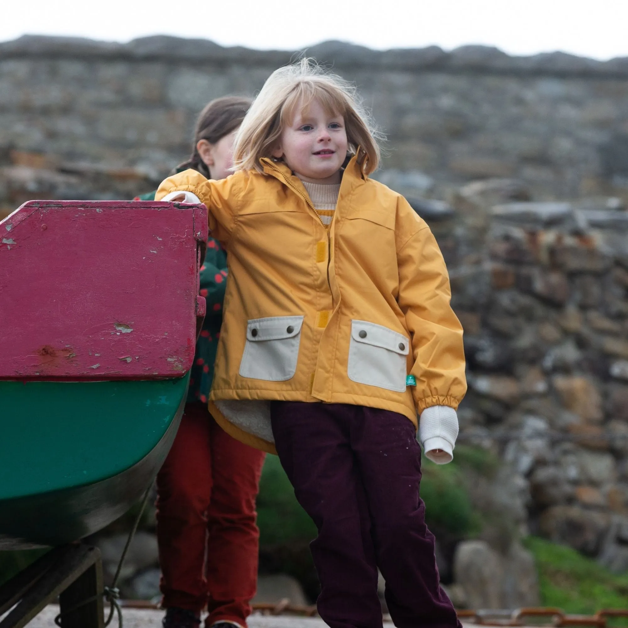 Gold Recycled Waterproof Winter Coat