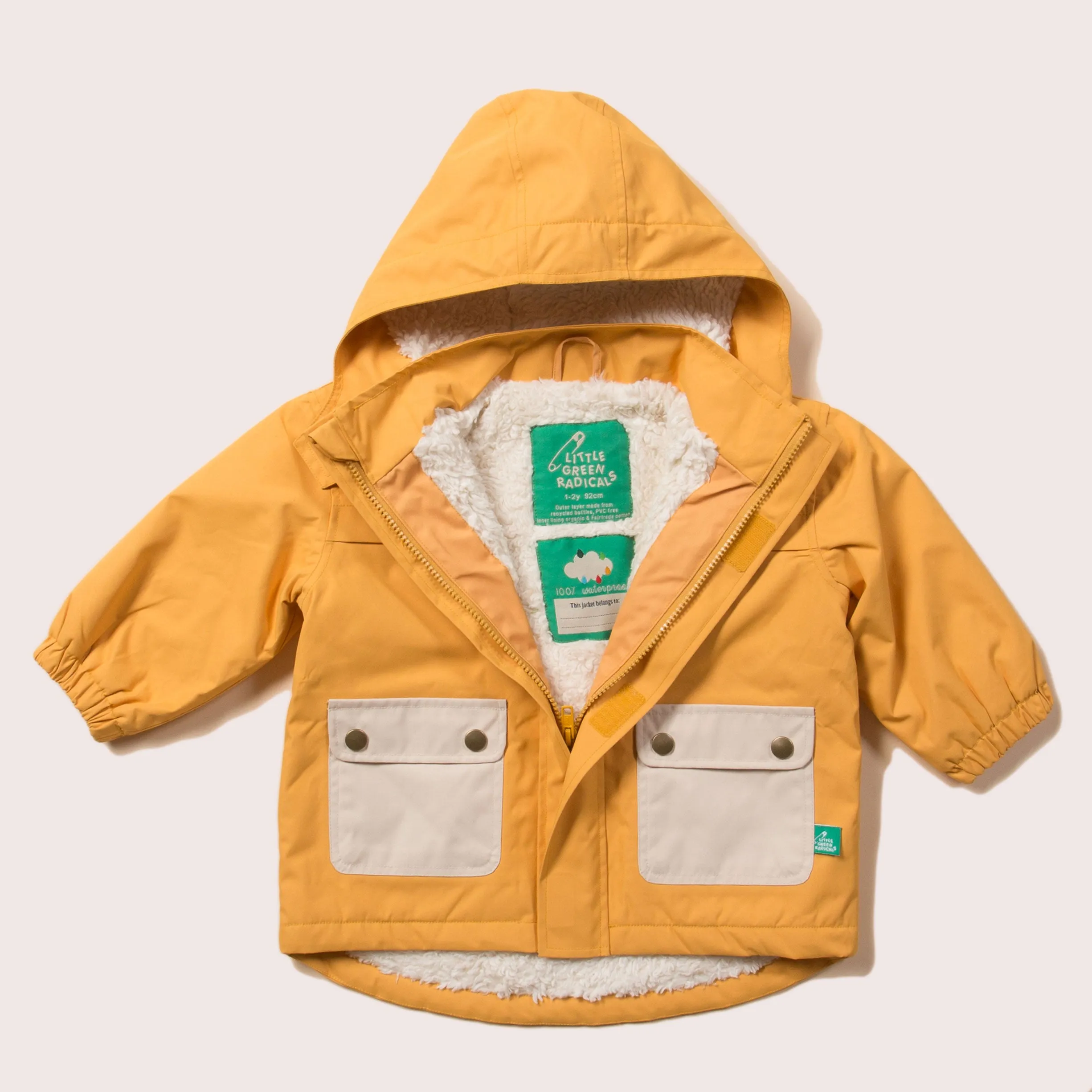 Gold Recycled Waterproof Winter Coat