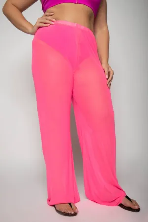 Good American - MESH WIDE PANTS