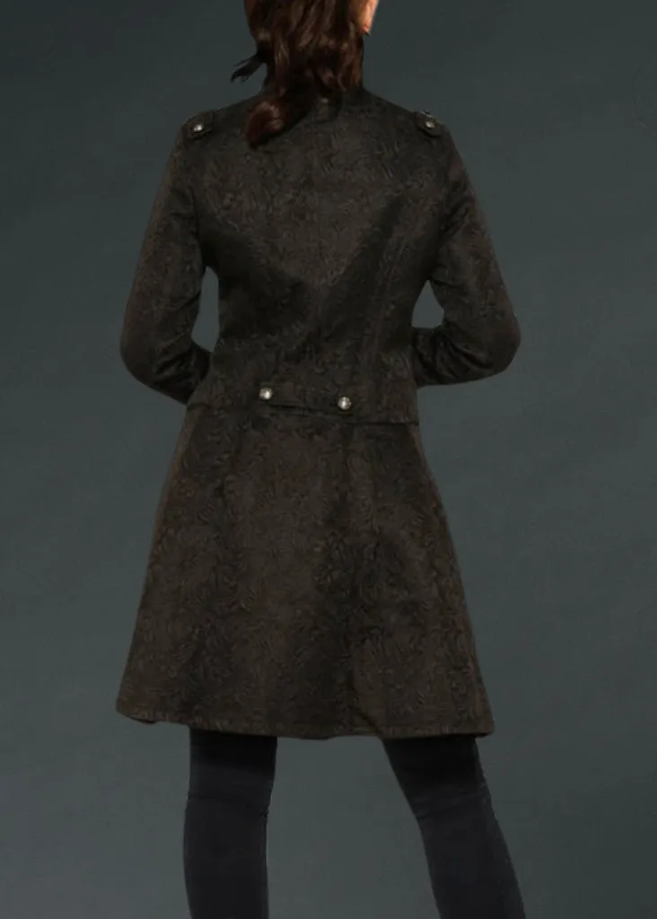 Gothic Brocade Coat Jacket with Buttons