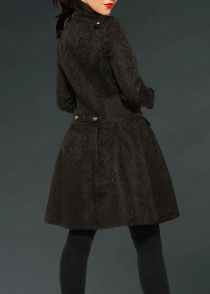 Gothic Brocade Coat Jacket with Buttons