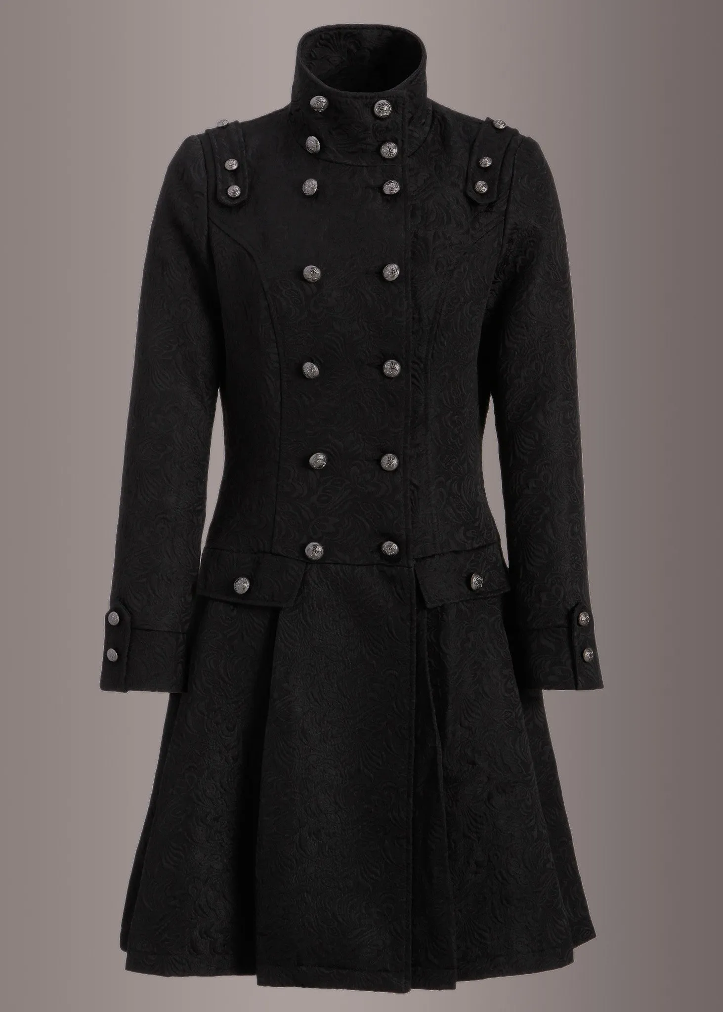 Gothic Brocade Coat Jacket with Buttons
