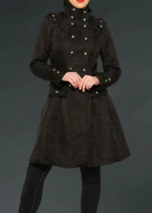 Gothic Brocade Coat Jacket with Buttons