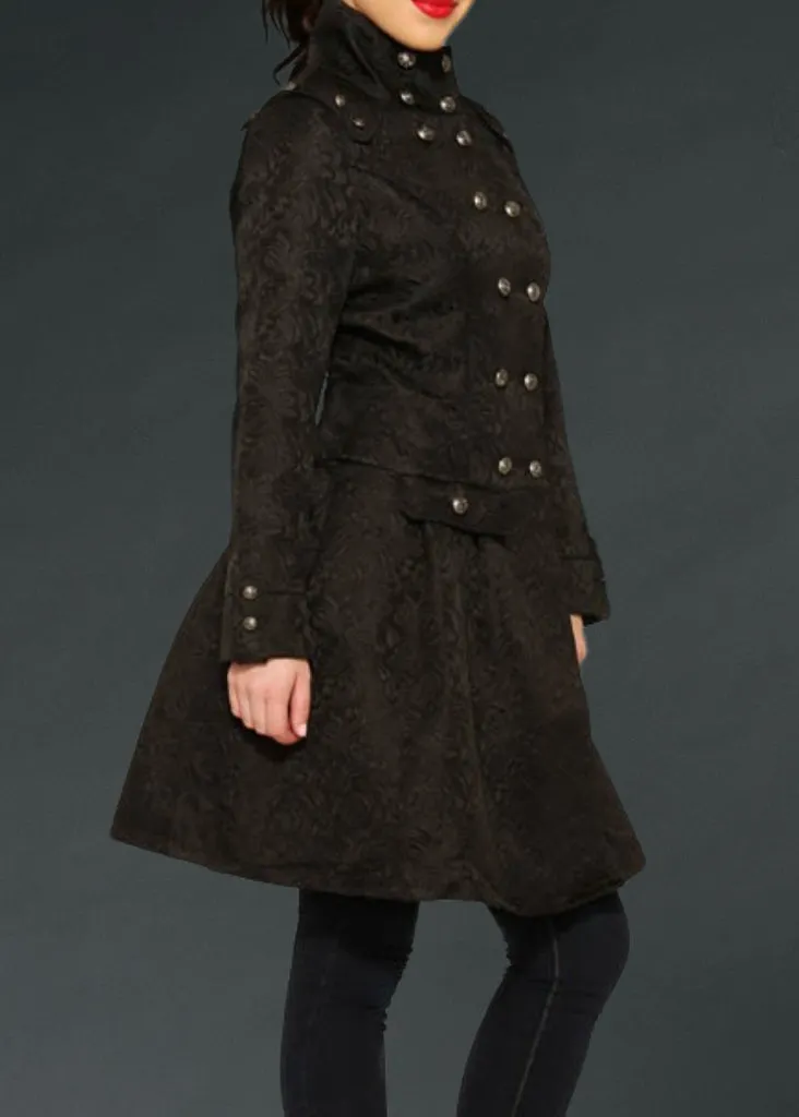 Gothic Brocade Coat Jacket with Buttons