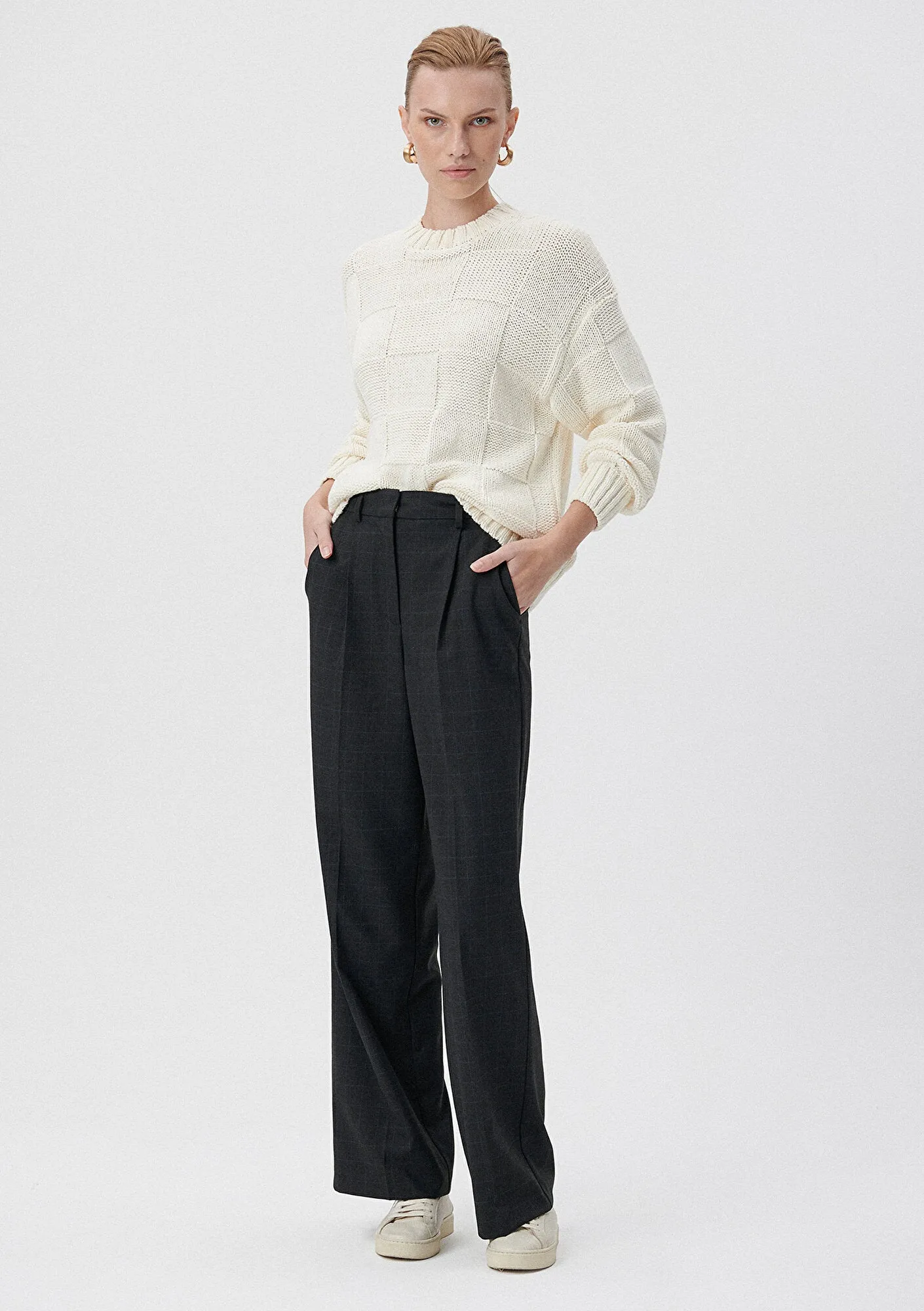 Gray Wide Leg Pants