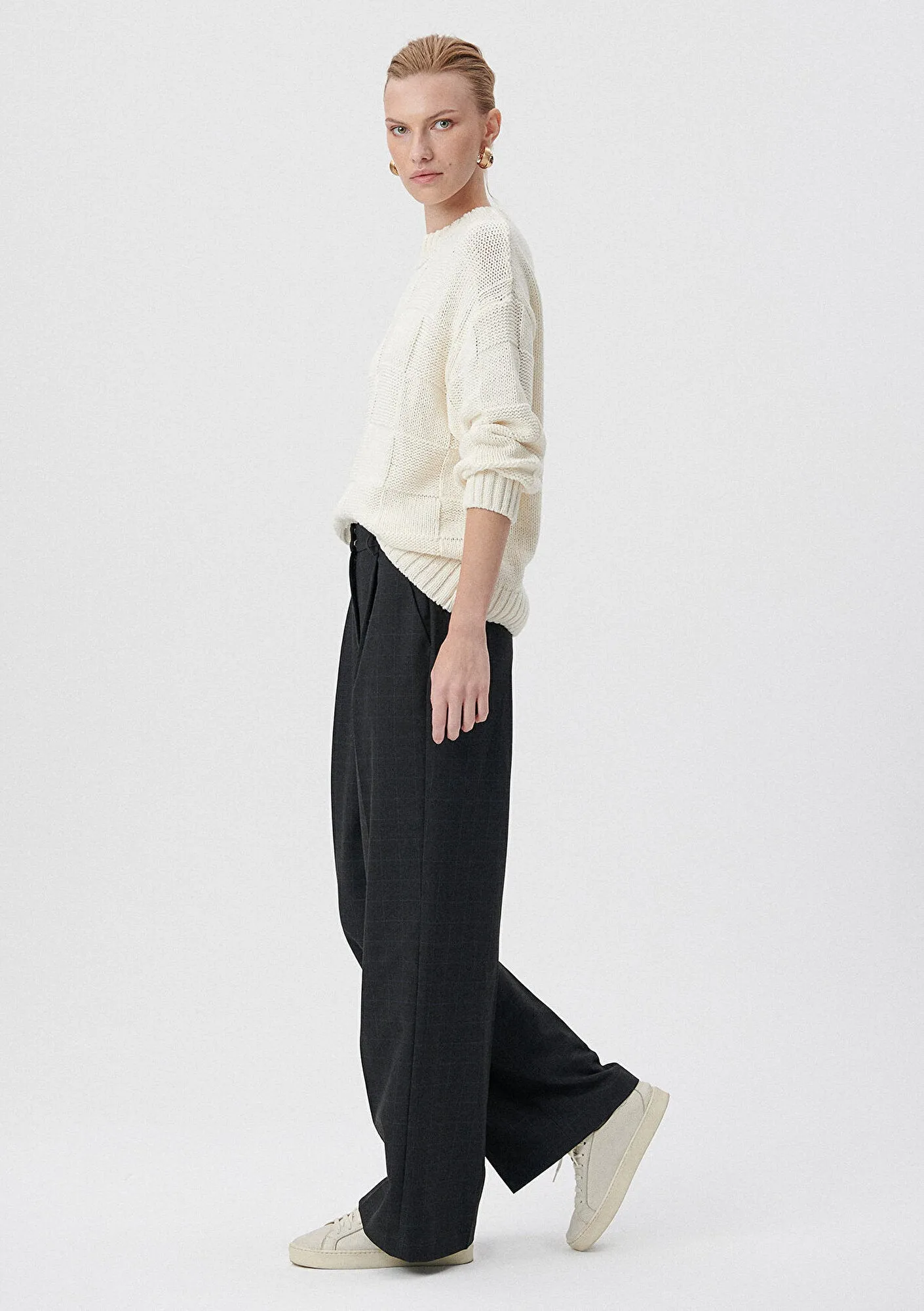 Gray Wide Leg Pants