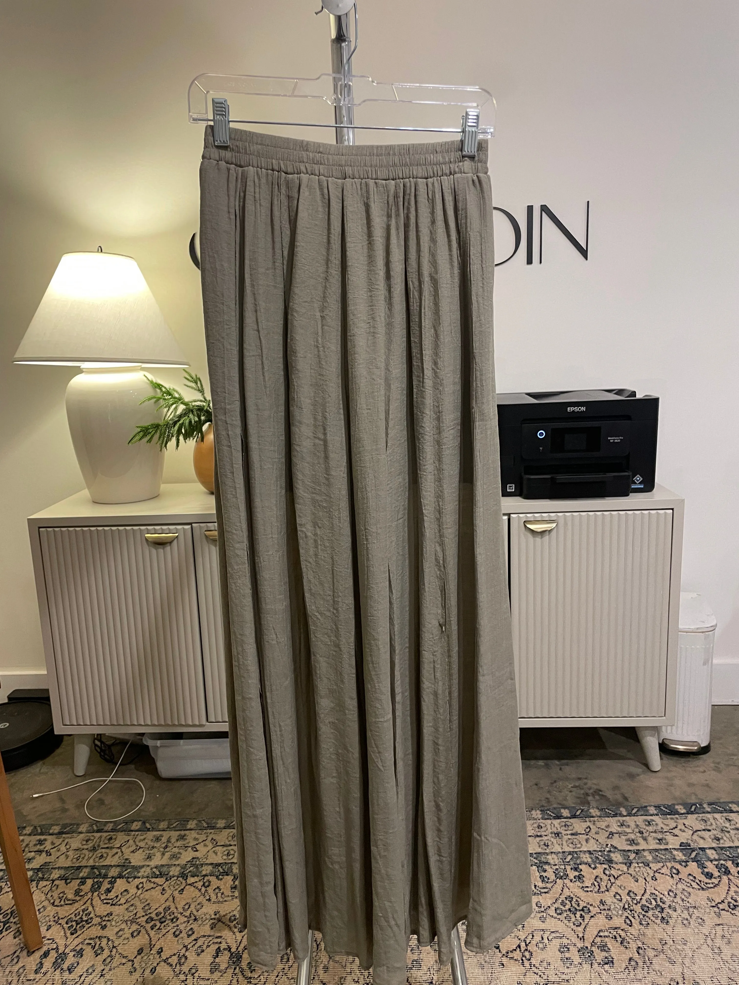 Green Wide Leg Pants