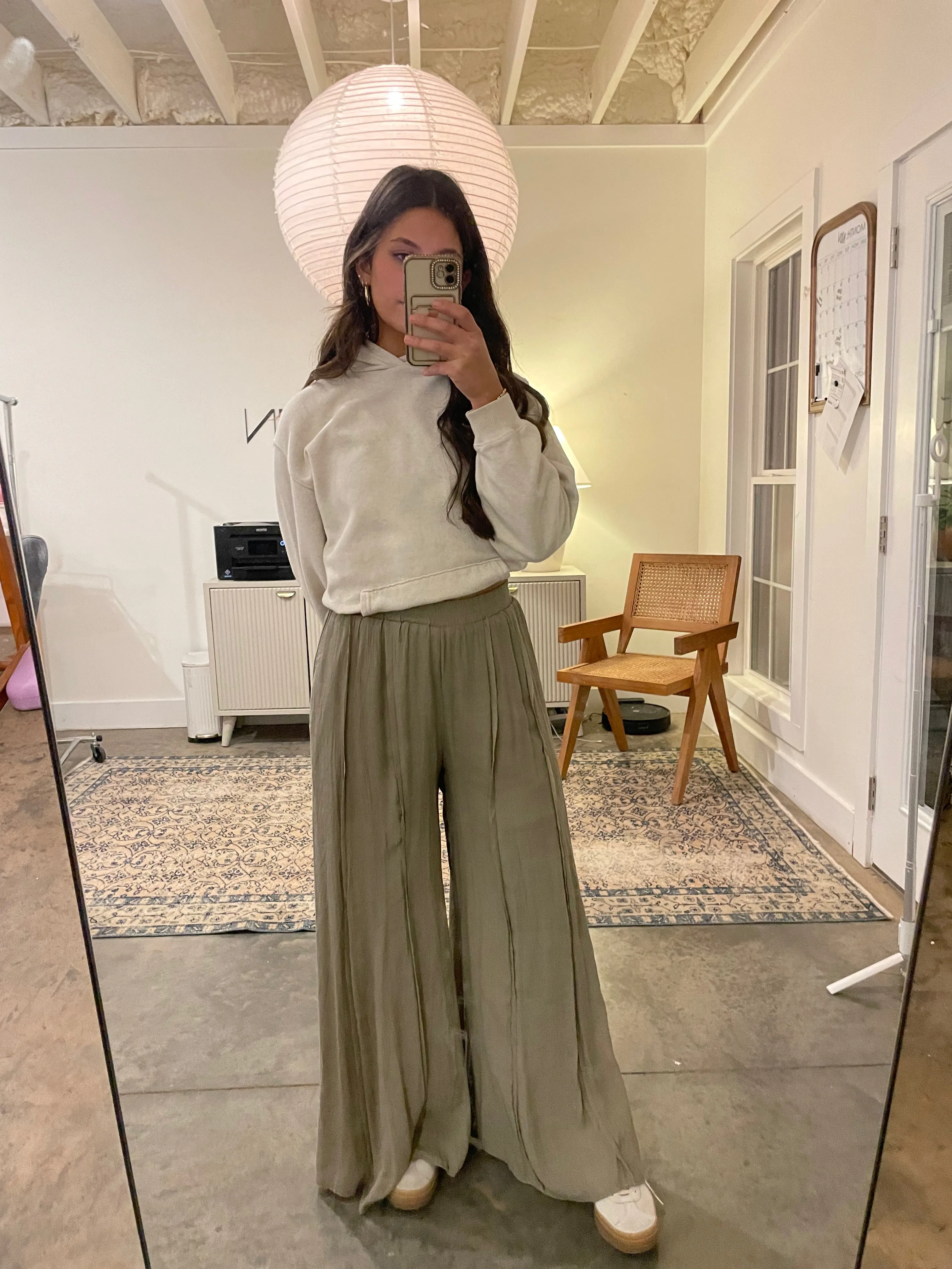 Green Wide Leg Pants