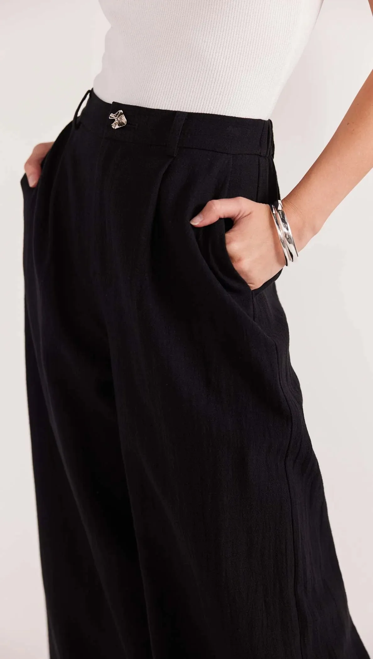 Harper Wide Leg Pants - Black