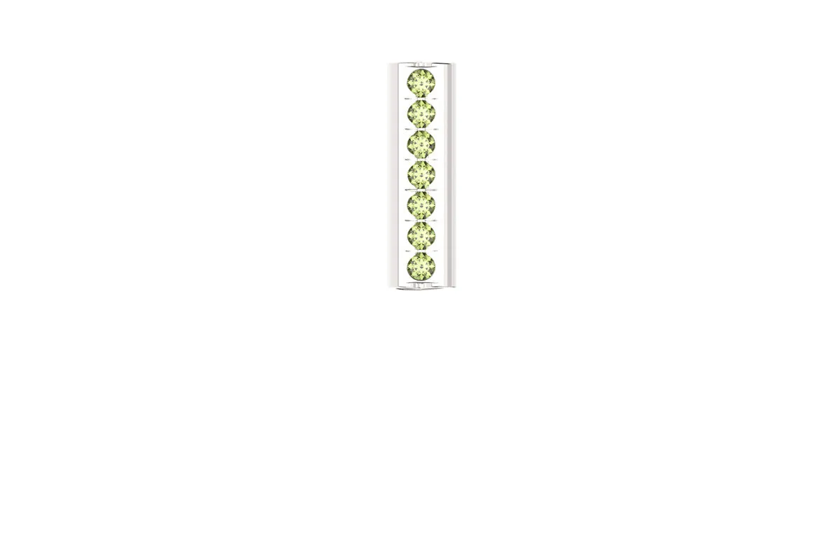 HEART - Silver Birthstone Pavé - Pendant