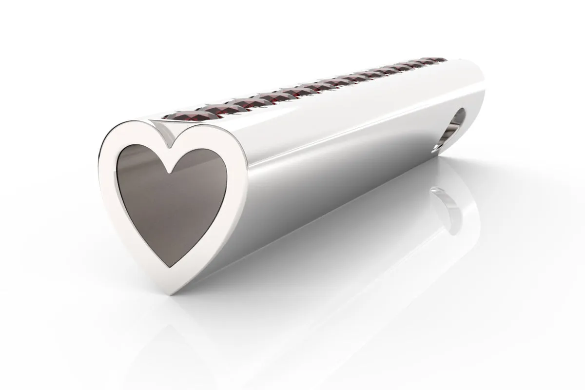 HEART - Silver Birthstone Pavé - Pendant