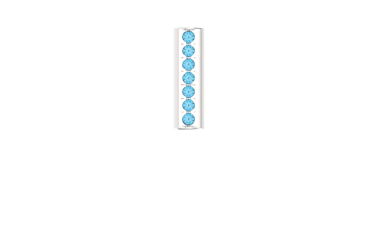 HEART - Silver Birthstone Pavé - Pendant