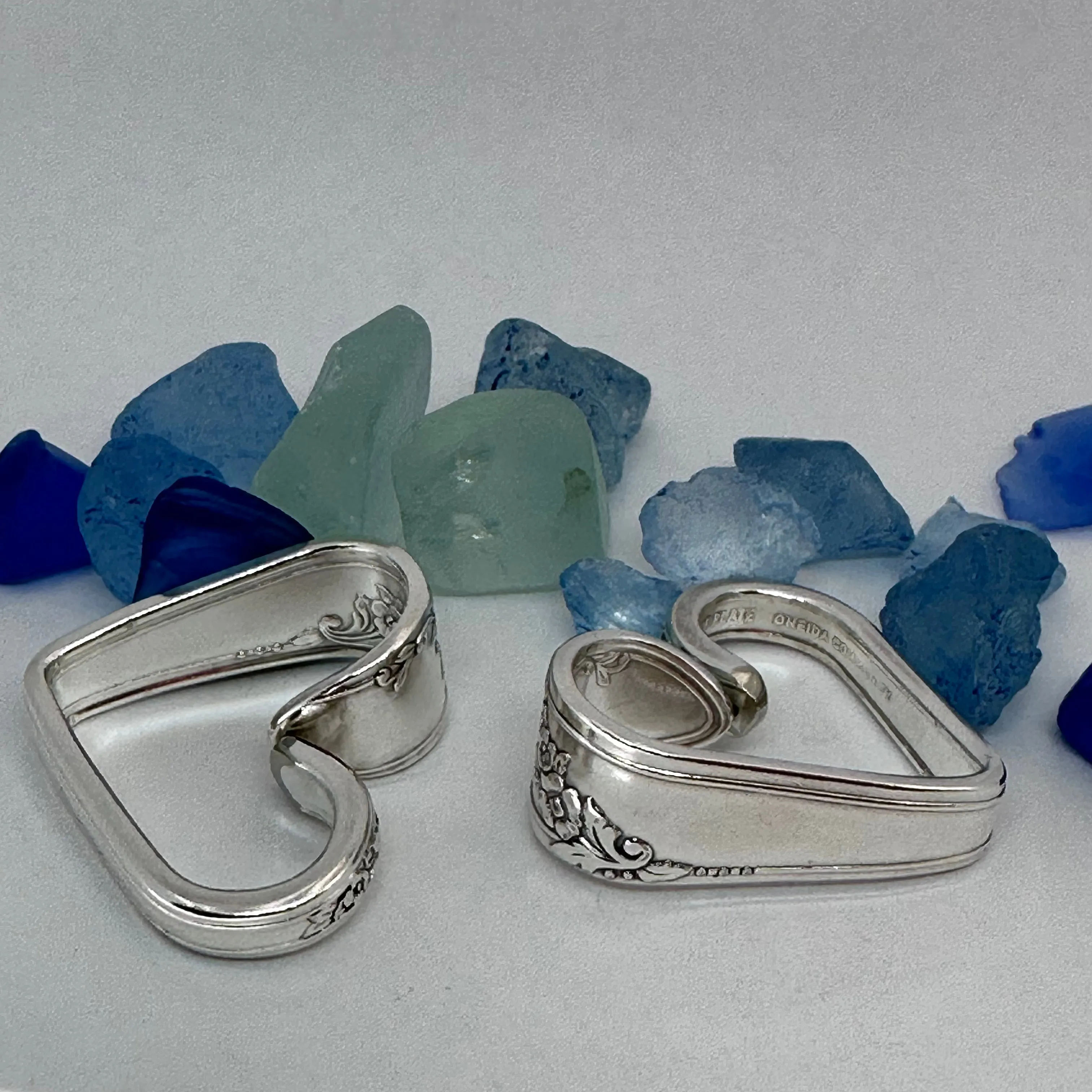 Hearts made from Vintage Silverware | Bent Spoon Fork | Heart-Shaped Pendant Necklace Keychain Key Ring | Silverware Jewelry | Love | Valentine's Day Gift