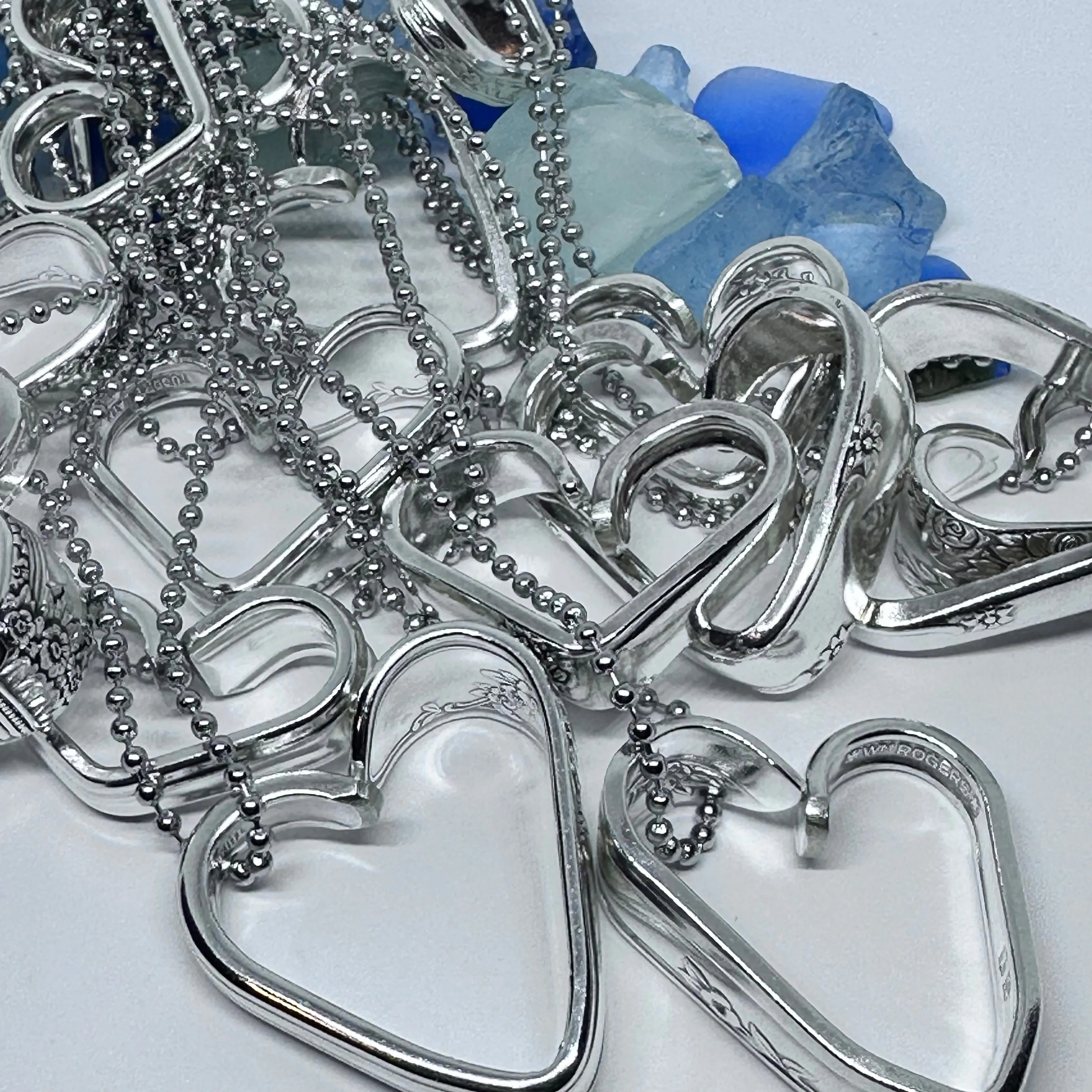 Hearts made from Vintage Silverware | Bent Spoon Fork | Heart-Shaped Pendant Necklace Keychain Key Ring | Silverware Jewelry | Love | Valentine's Day Gift