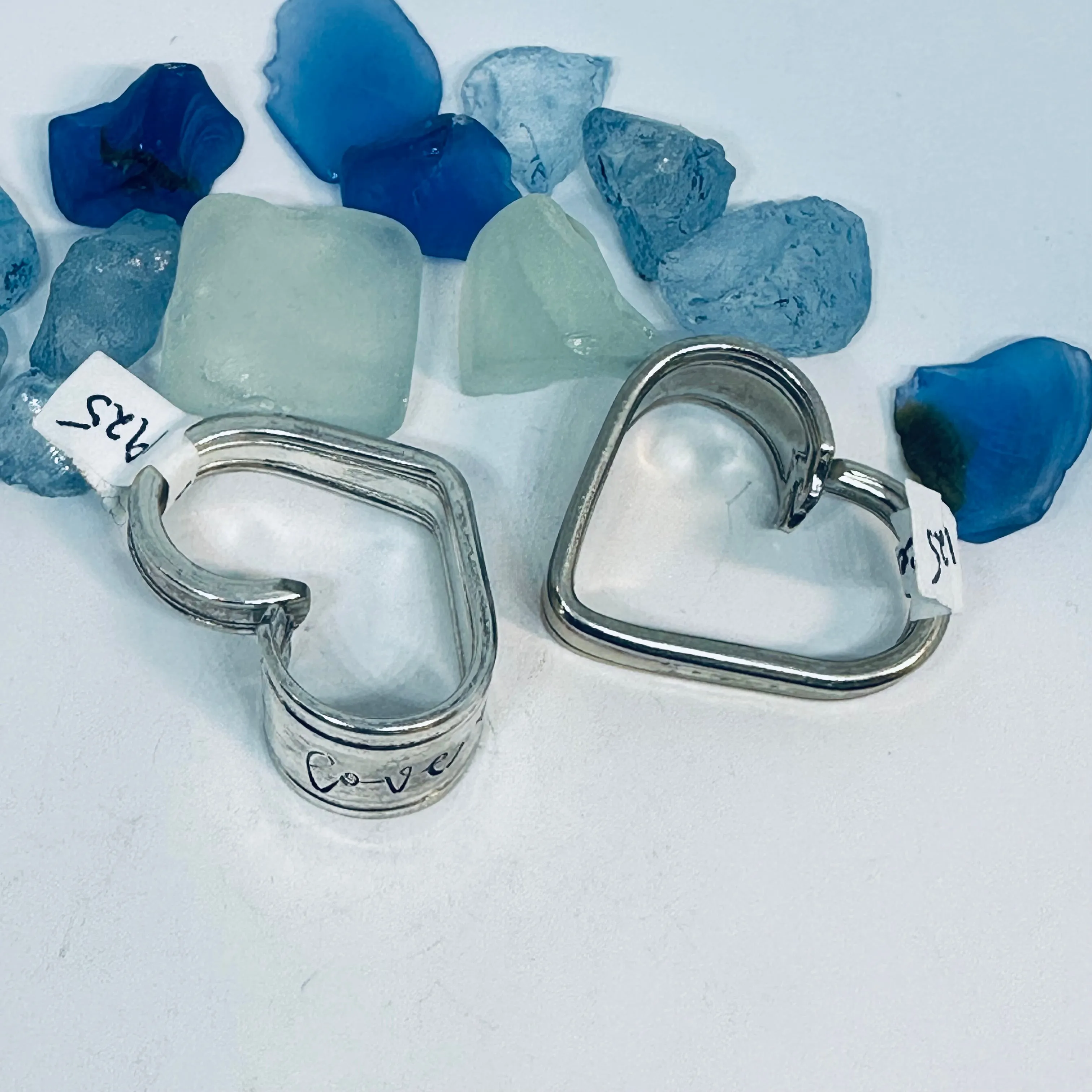 Hearts made from Vintage Silverware | Bent Spoon Fork | Heart-Shaped Pendant Necklace Keychain Key Ring | Silverware Jewelry | Love | Valentine's Day Gift