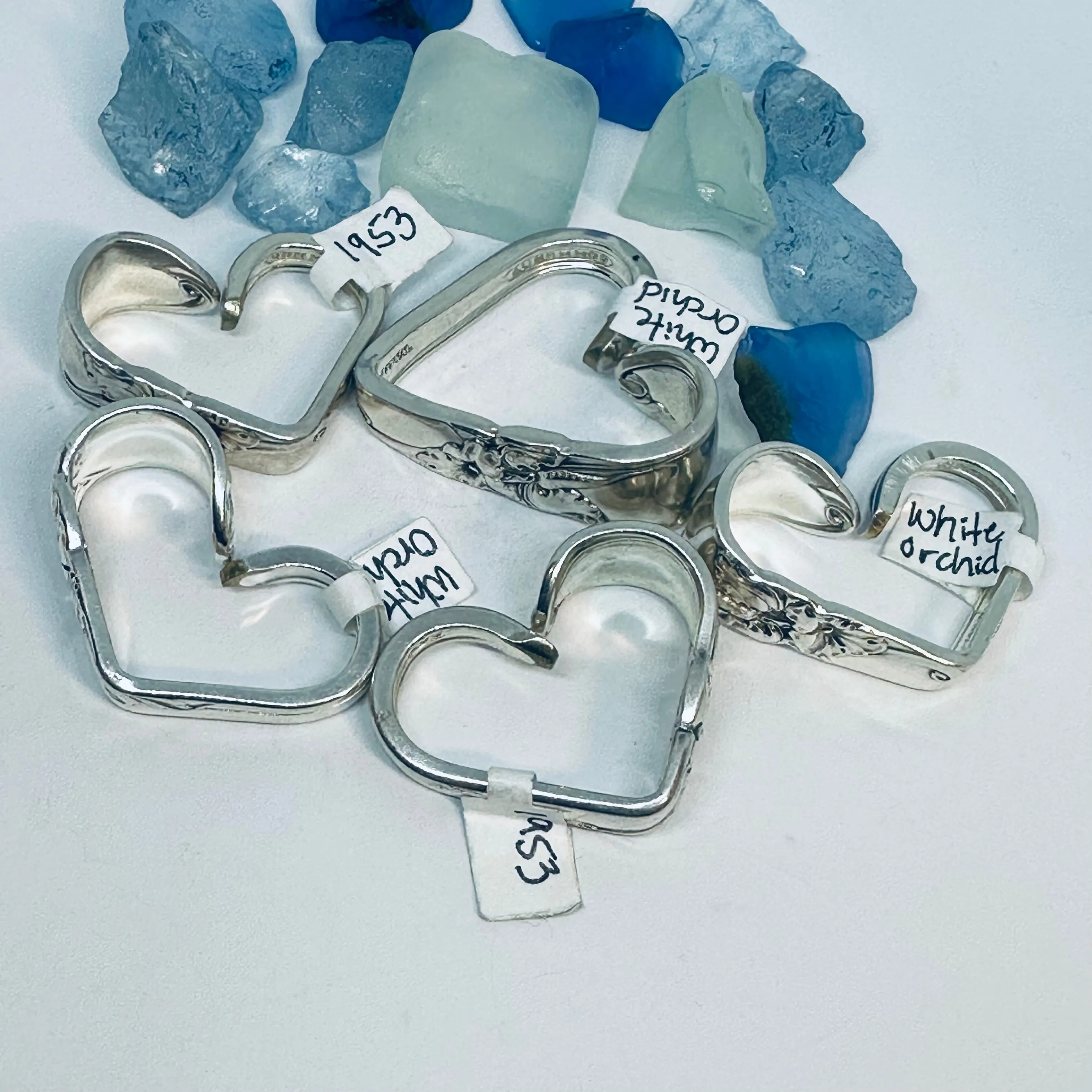 Hearts made from Vintage Silverware | Bent Spoon Fork | Heart-Shaped Pendant Necklace Keychain Key Ring | Silverware Jewelry | Love | Valentine's Day Gift