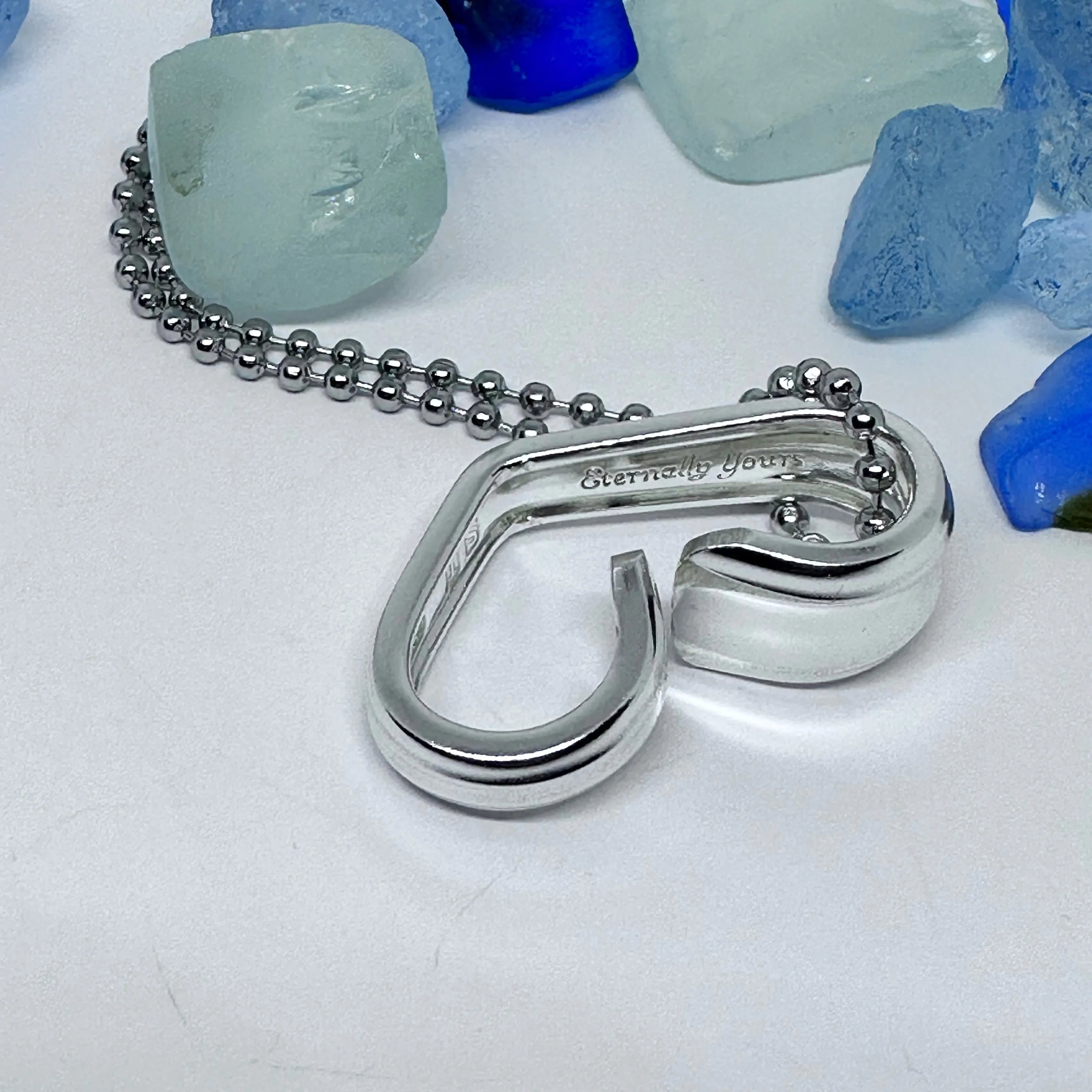 Hearts made from Vintage Silverware | Bent Spoon Fork | Heart-Shaped Pendant Necklace Keychain Key Ring | Silverware Jewelry | Love | Valentine's Day Gift