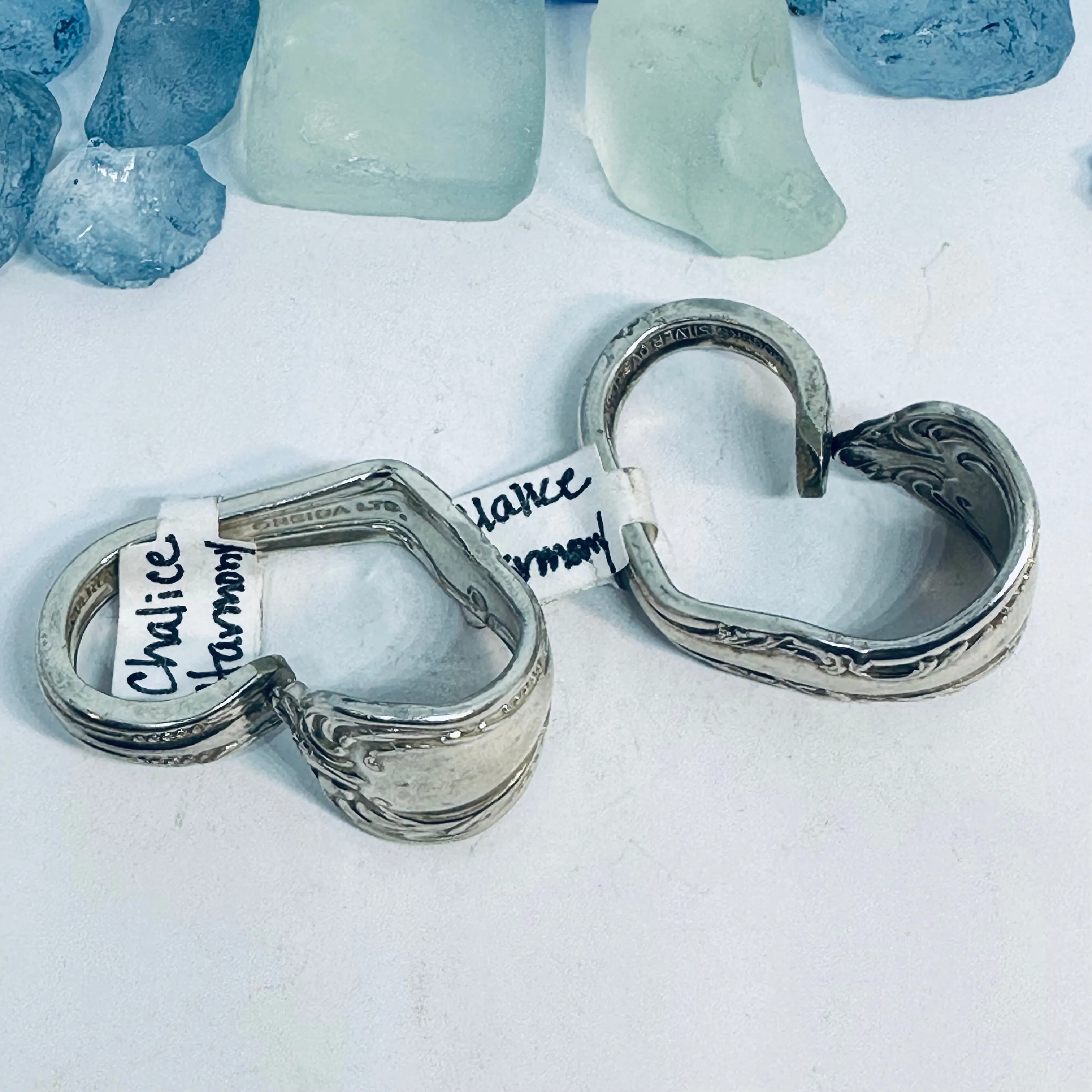 Hearts made from Vintage Silverware | Bent Spoon Fork | Heart-Shaped Pendant Necklace Keychain Key Ring | Silverware Jewelry | Love | Valentine's Day Gift