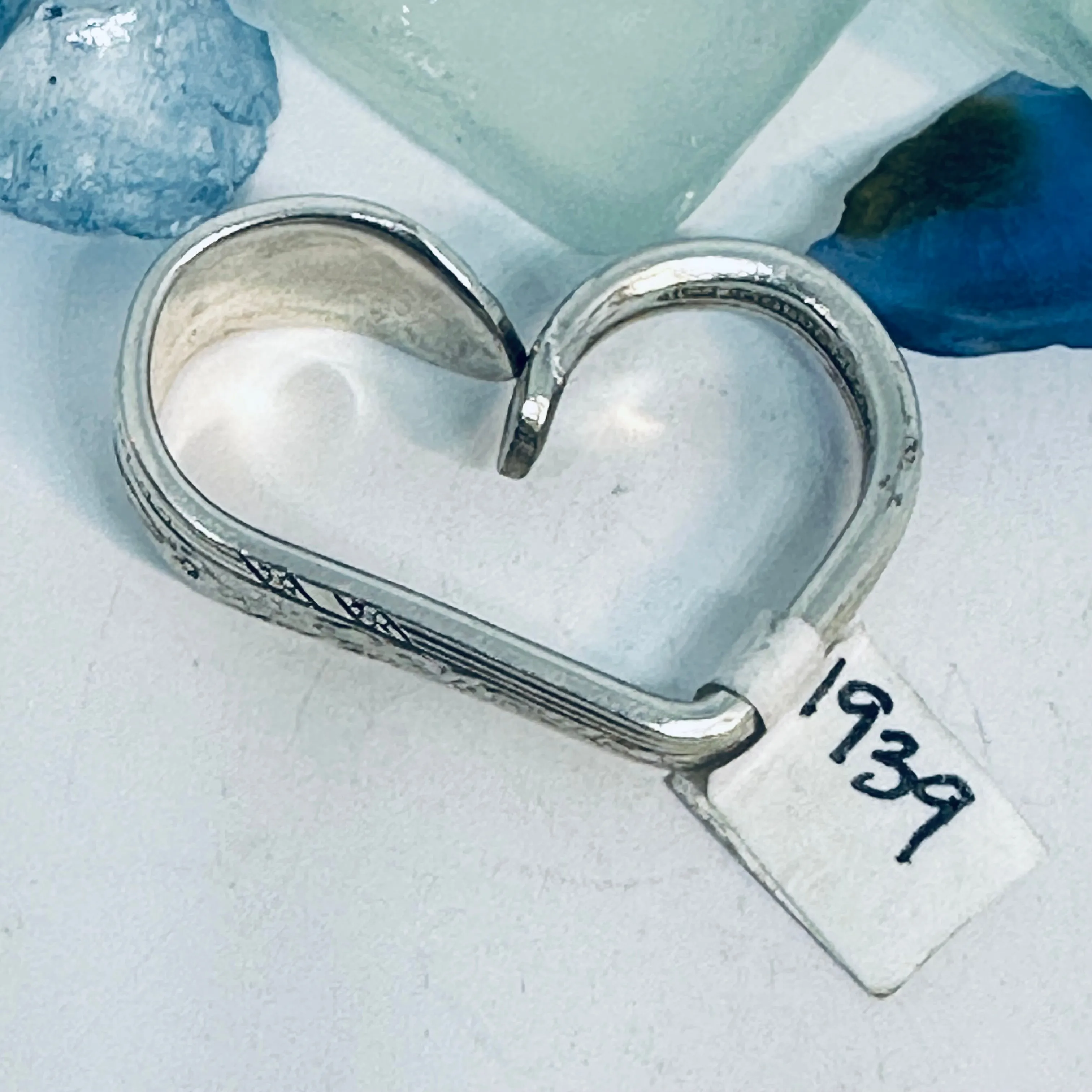 Hearts made from Vintage Silverware | Bent Spoon Fork | Heart-Shaped Pendant Necklace Keychain Key Ring | Silverware Jewelry | Love | Valentine's Day Gift
