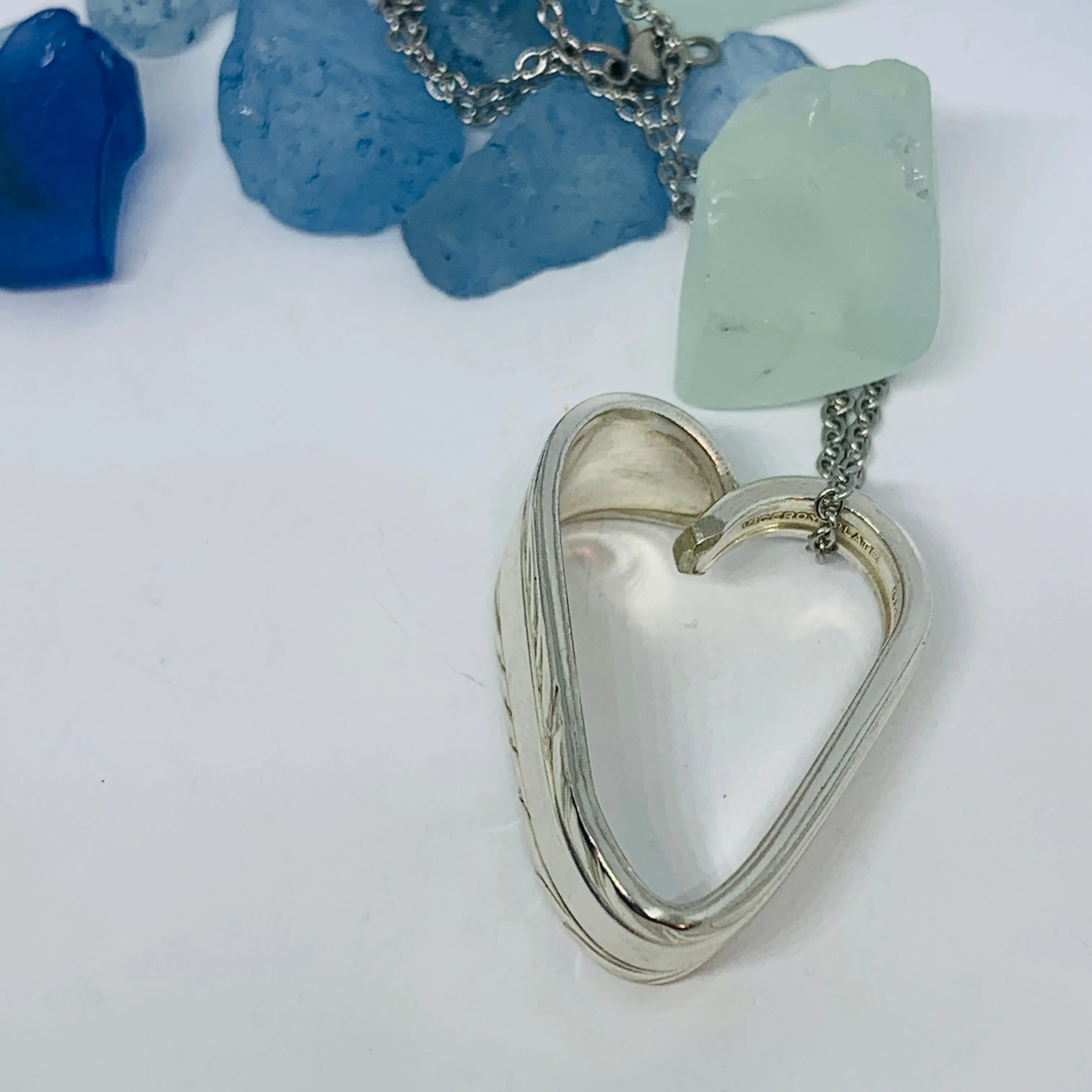 Hearts made from Vintage Silverware | Bent Spoon Fork | Heart-Shaped Pendant Necklace Keychain Key Ring | Silverware Jewelry | Love | Valentine's Day Gift