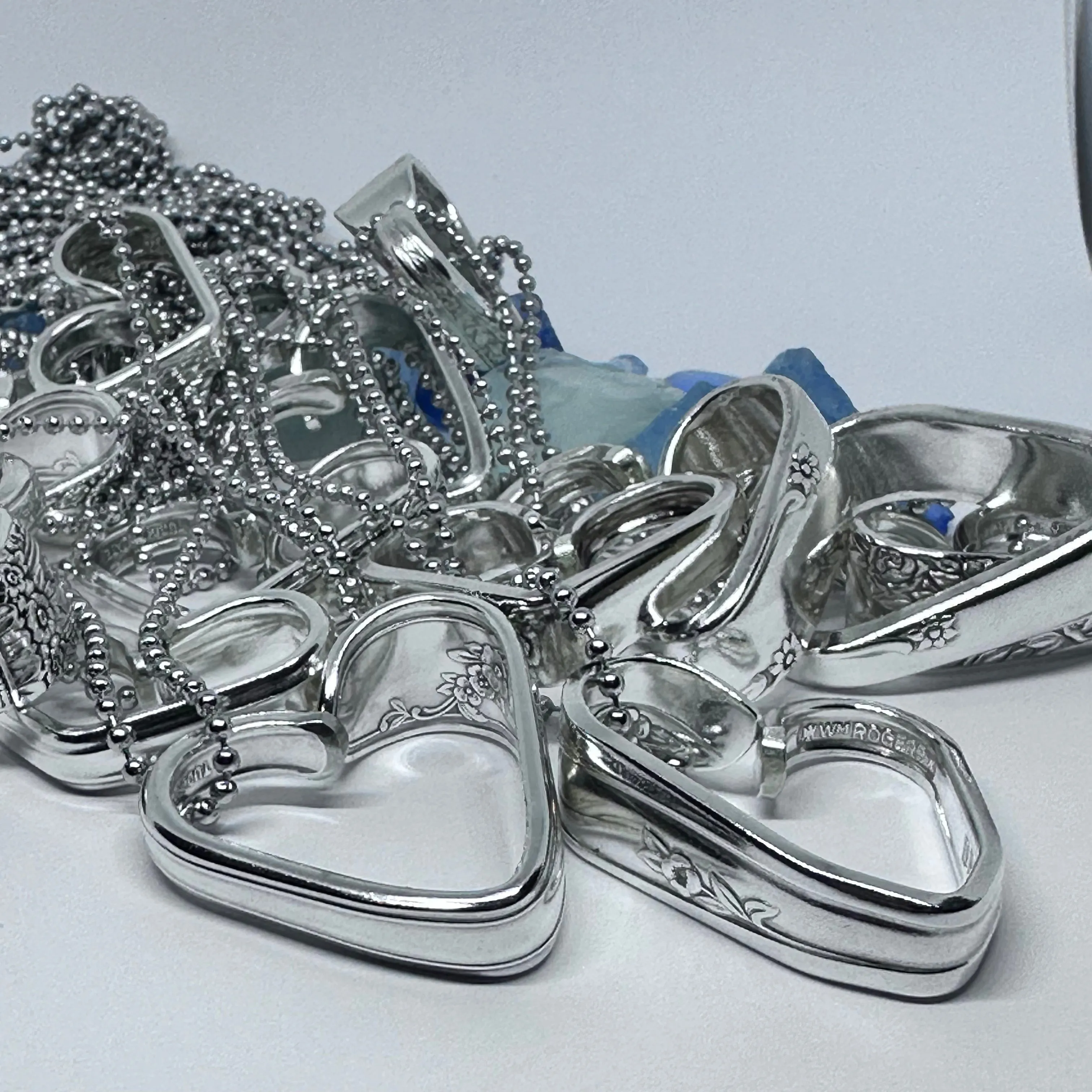 Hearts made from Vintage Silverware | Bent Spoon Fork | Heart-Shaped Pendant Necklace Keychain Key Ring | Silverware Jewelry | Love | Valentine's Day Gift